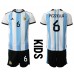 Argentinië German Pezzella #6 Babykleding Thuisshirt Kinderen WK 2022 Korte Mouwen (+ korte broeken)